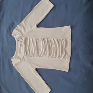 Amy Byer cute white girls 3/4 sleeve top